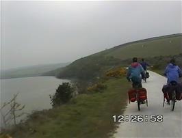 Riding along the Camel Trail cycle path